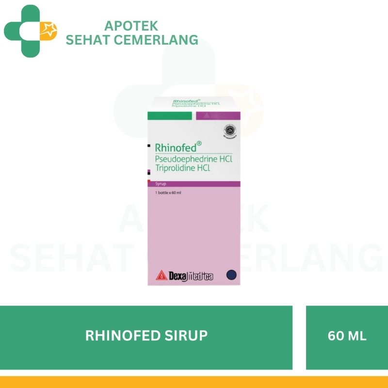 Rhinofed Sirup 60 mL - Obat Flu, Pilek, Demam, Hidung Tersumbat