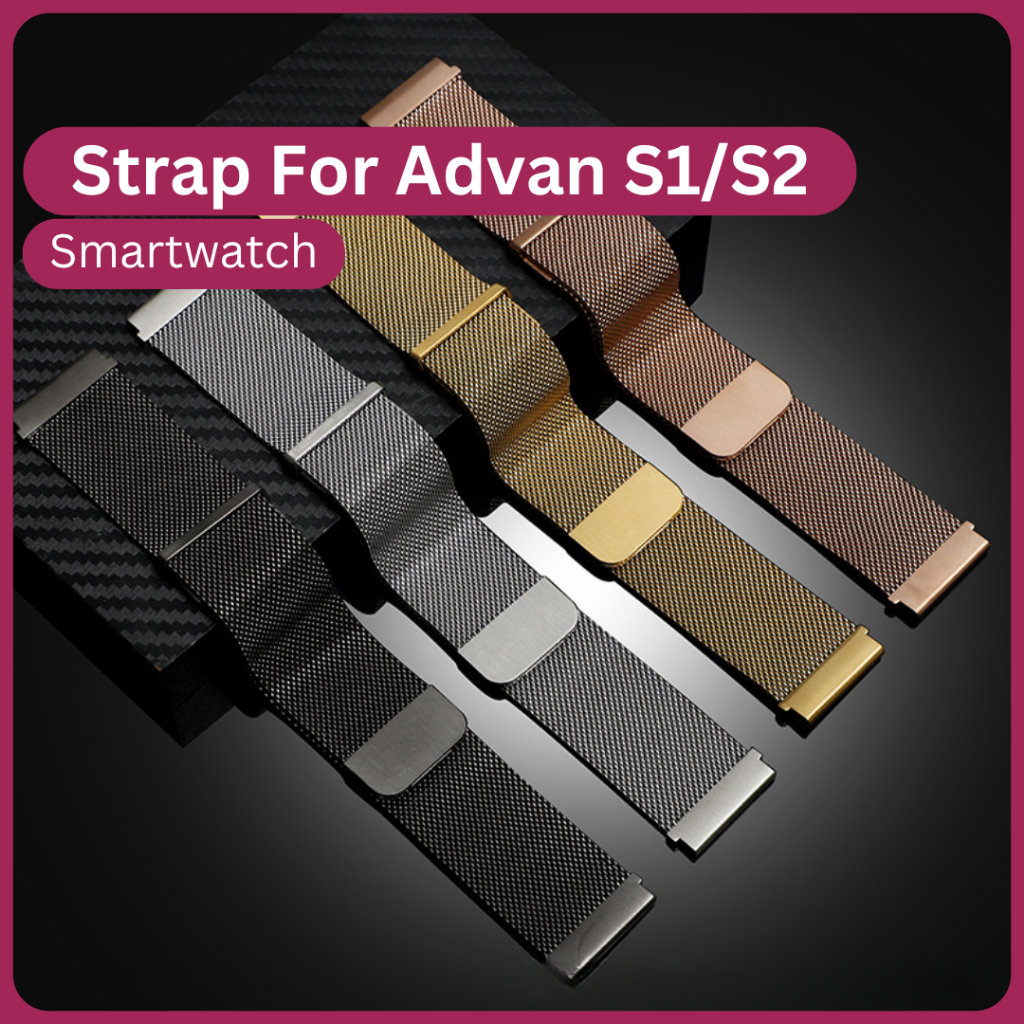 Magnetic Stainless Steel Strap for ADVAN Smartwatch S1 S2 Pro SE1 r7o