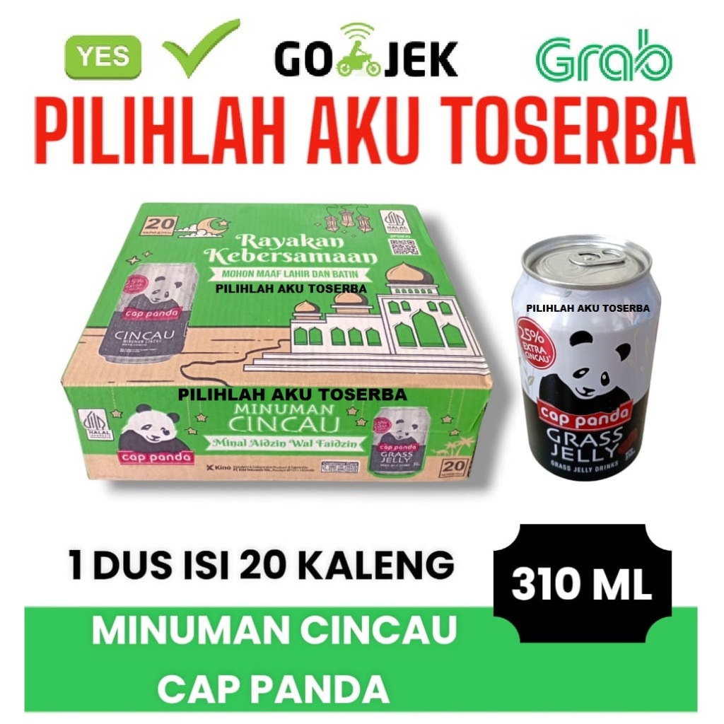 

Minuman CINCAU cap PANDA / Grass Jelly KALENG 310 ml - ( HARGA 1 DUS ISI 20 kaleng )