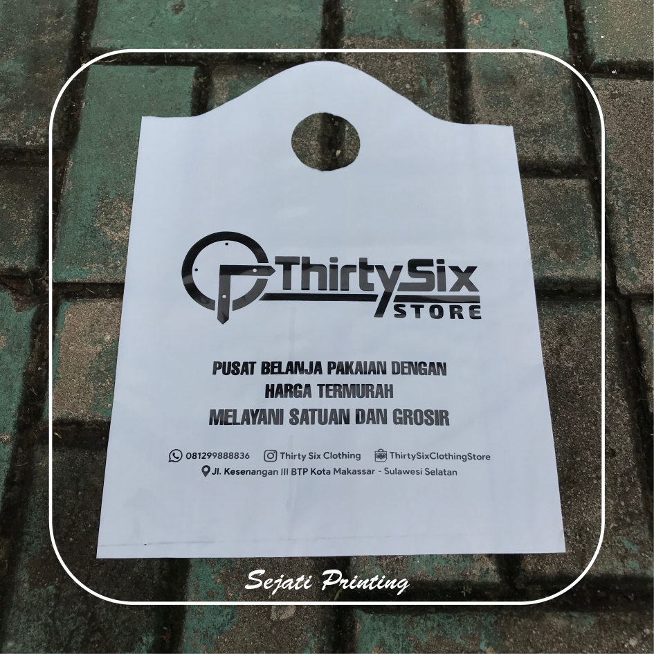 

(Isi 100pcs) Sablon Plastik Murah 30x40cm FREE DESAIN - SEJATIPRINTING - PE Gunung