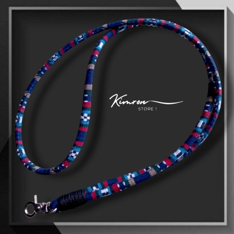 

Name Tag Id Card Holder Lanyard Tali Tenun Etnik Paracord