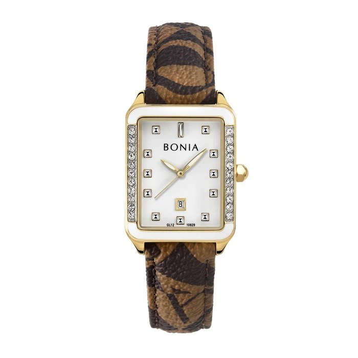 Bonia BNB10829-2217S Jam Tangan Wanita Analog Leather Strap Original