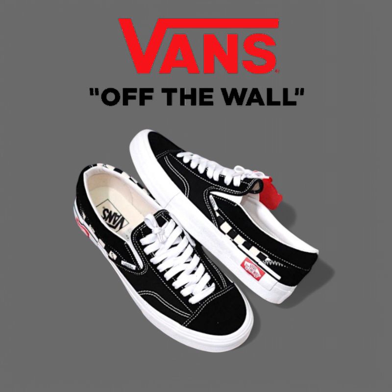 VANS SLIP ON CUT AND PASTE BLACK/WHITE