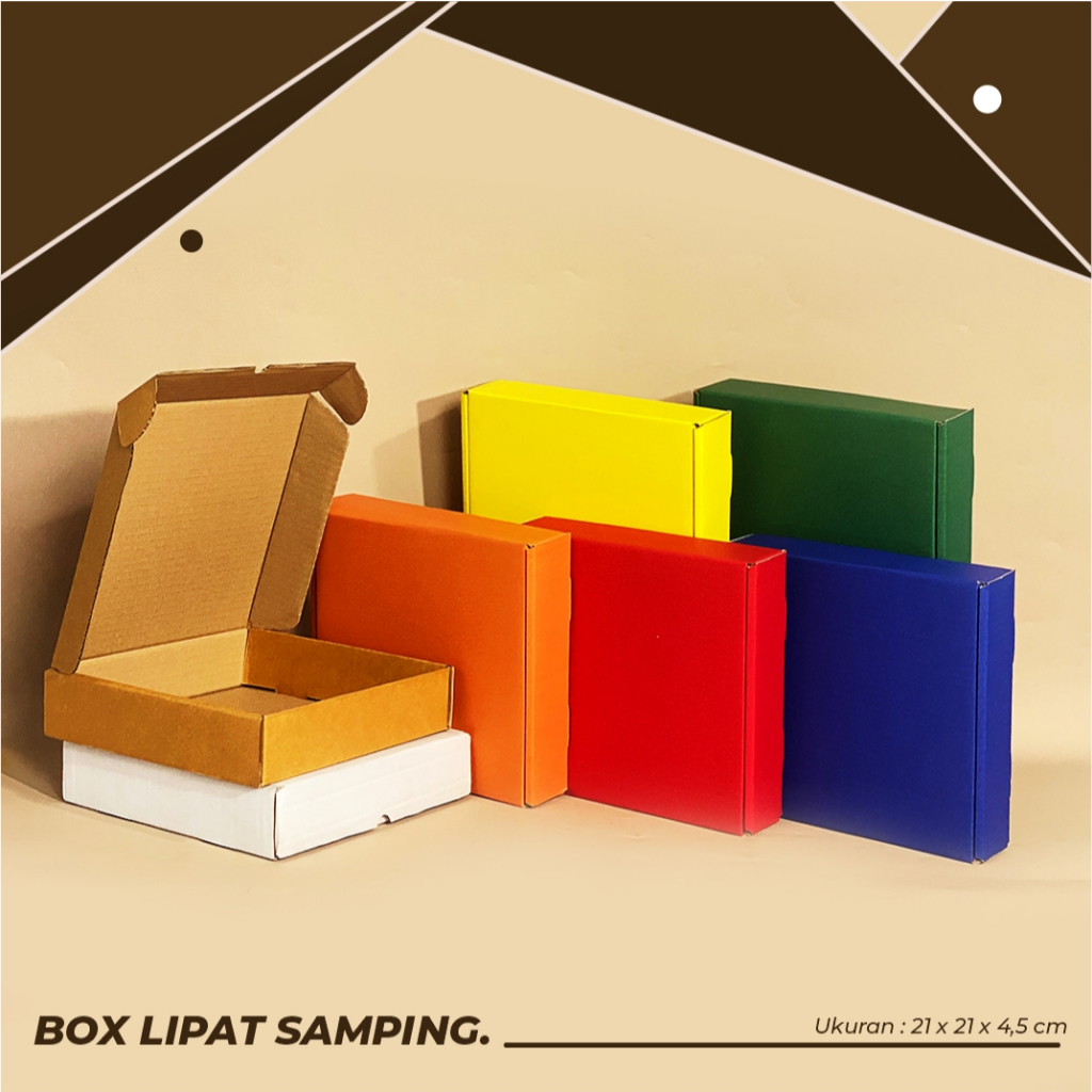 

KARDUS/BOX LS/LD 21 x 21 x 4,5 cm - Box Hampers/Box Kado/Box Packing Baju/Karton/Custom Box