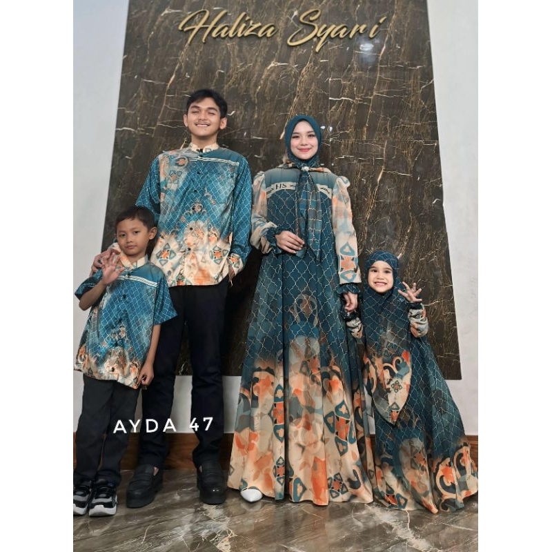 AYDA 47 | FAMILY SET SARIMBIT 2025 BY HALIZA STYLE HALIZA SYARI / COUPLE SET FAMILY / BAJU LEBARAN I