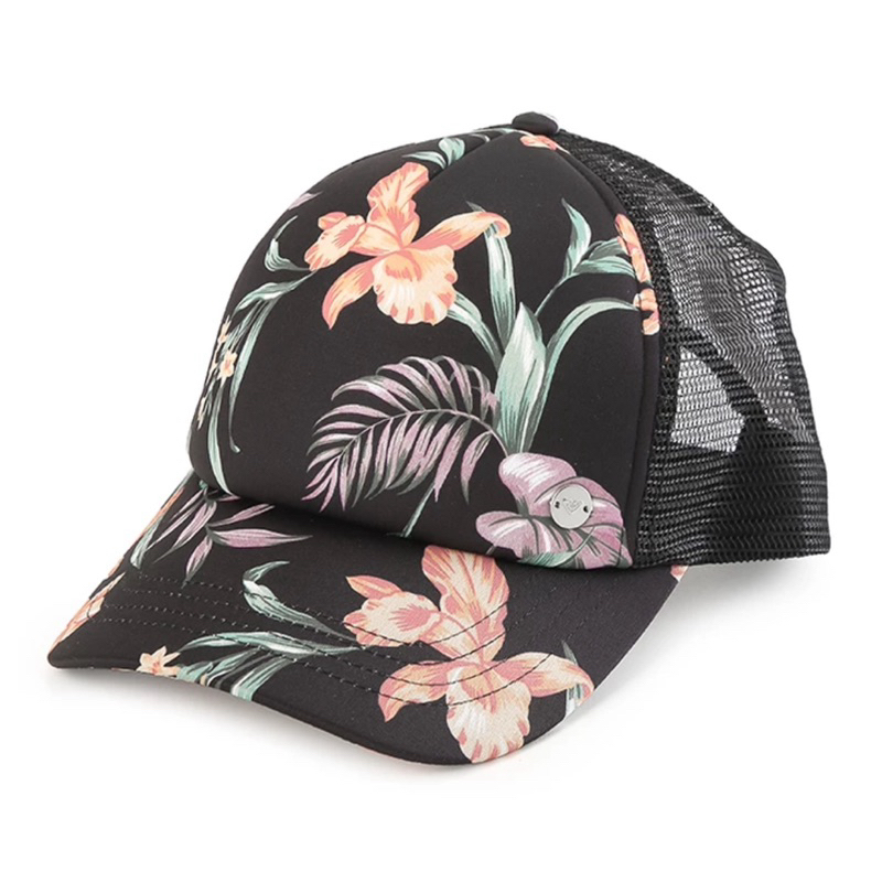 ROXY topi trucker hitam motif dewasa NEW ORIGINAL 100%