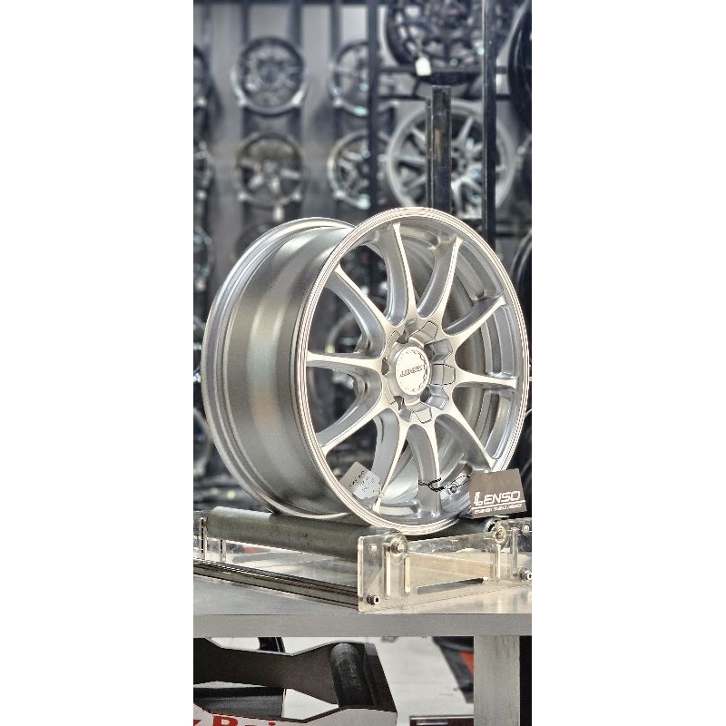 velg lenso ori thailand ring 17 warna silver pcd 5x100/114.3 lebar 7.5 et 40 kondisi baru