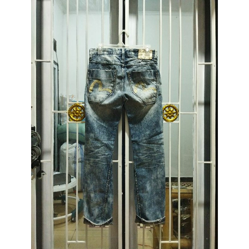 celana jeans Evisu vintage fading pria 29