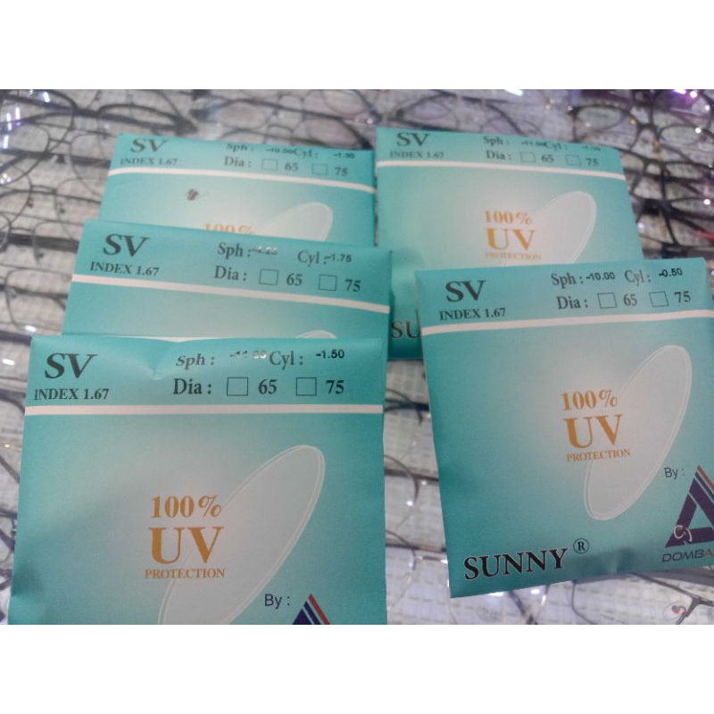 lensa tipis minus index 1.67 Domas anti radiasi dan anti UV