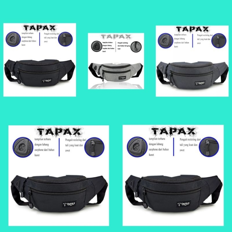 garansi tas selempang pria / tas pinggang pria tapax oval original