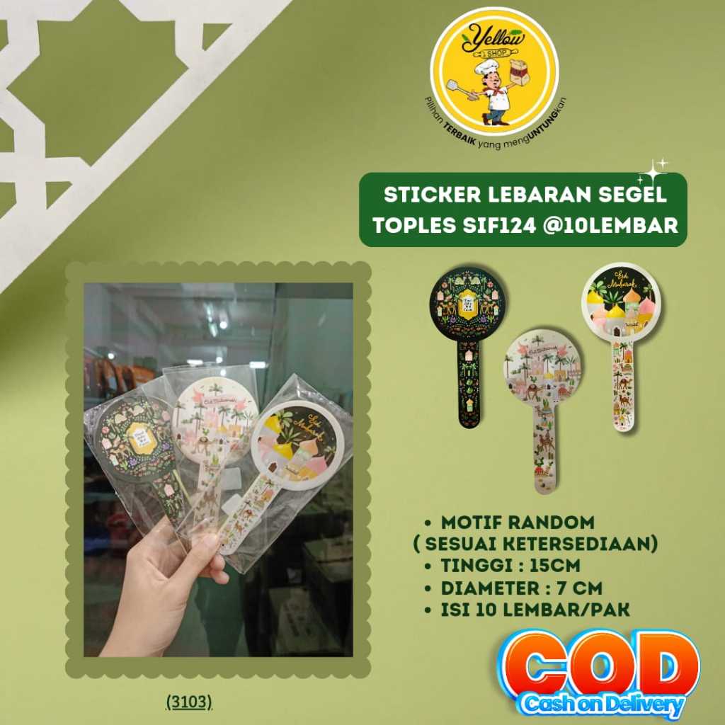 

STICKER LEBARAN SEGEL TOPLA SIF124 (ISI 10 LEMBAR/PAK) MOTIF RANDOM