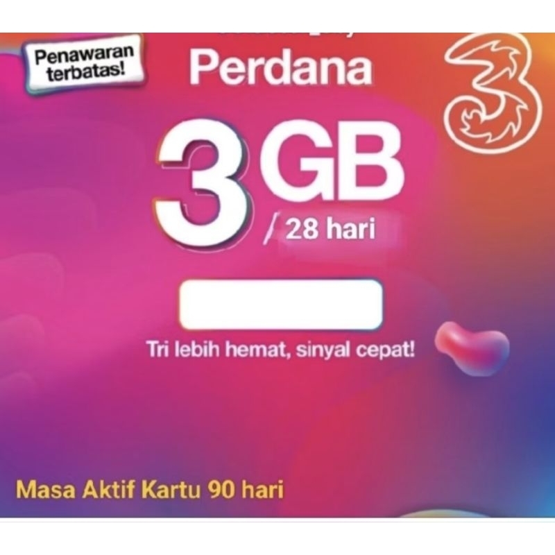 KARTU TRI 6GB/4BULAN (NASIONAL)