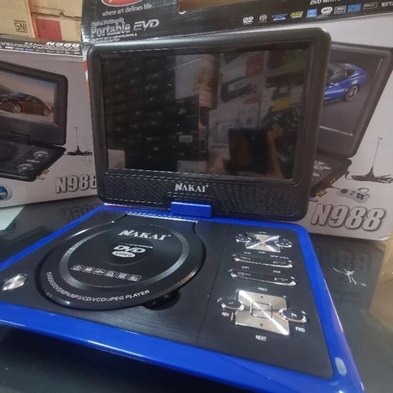 DVD PLAYER PORTABLE NAKAI N786 N787 N986 N987 N988 N 786 787 986 987 988 DIGIMEDIA PEMUTAR VIDEO MP3