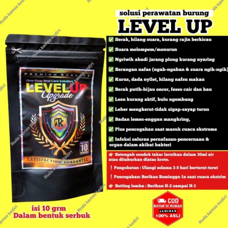 level up level-up levelup Antibiotik dan Vitamin - Untuk Semua Jenis Burung LEVEL UP