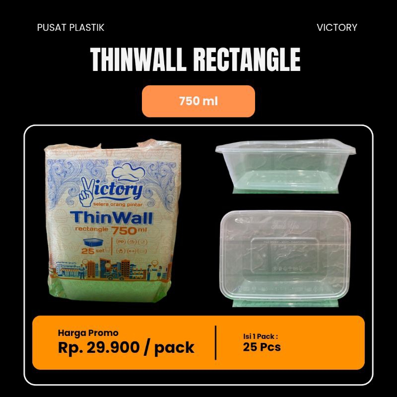 ThinWall Rectangle 750 ml Victory