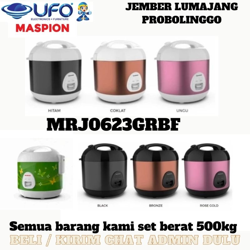 Promo rice cooker MASPION MRJ0623GRBF MAGIC COM RICE COOKER Panci teflon