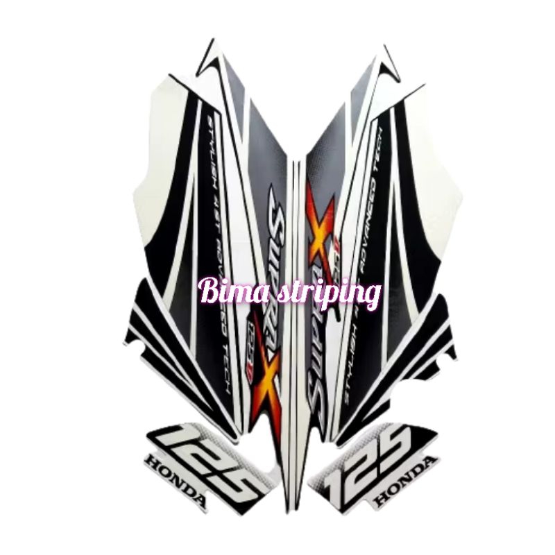 Stiker striping body motor honda supra x 125 d 2007