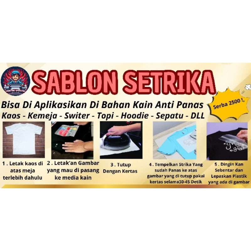 

RENTENGAN SABLON STRIKA||RENTENGAN DTF SABLON STRIKA MURAH||SABLON SETRIKA RENTENGAN BAGUS