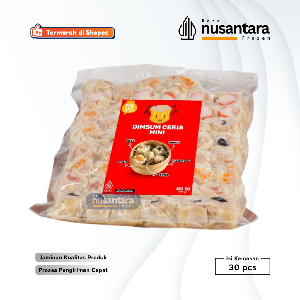 

Dimsum Ceria Mini Frozen Isi 30 Pcs Halal Premium