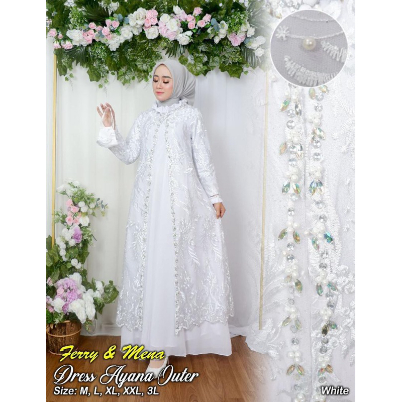 Gamis Lebaran Gamis Kondangan Mewah Payet Mutiara Gamis Ayana Gamis Outer Payet
