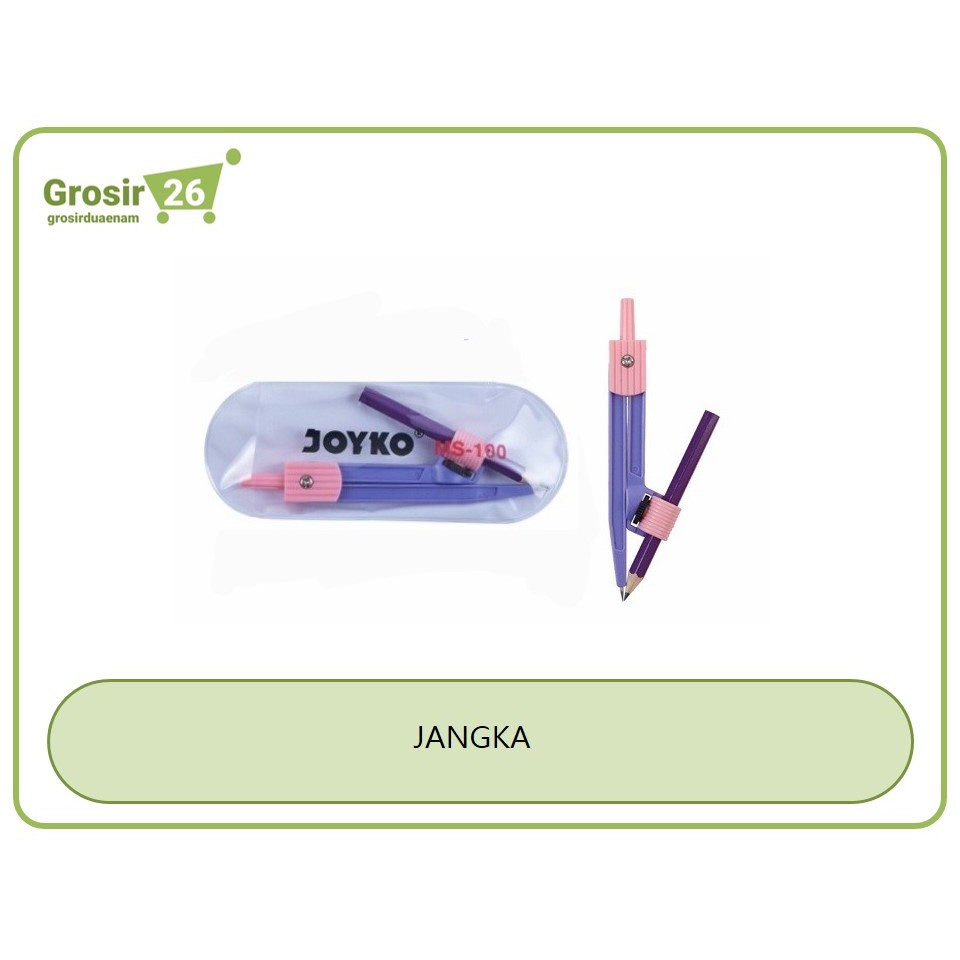 

(6 pcs) jangka plastik math set joyko ms-100 mix campur warna