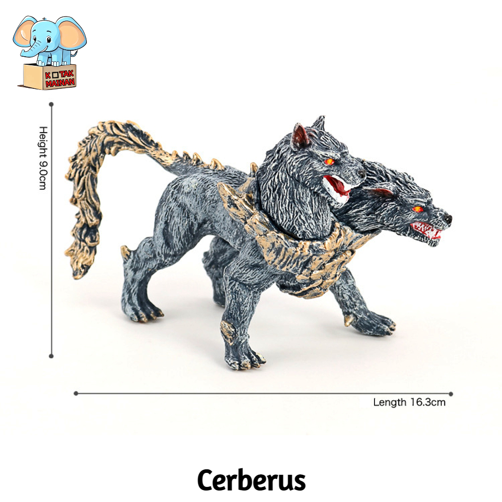 Mainan Miniatur Figure Cerberus / Anjing Berkepala 2