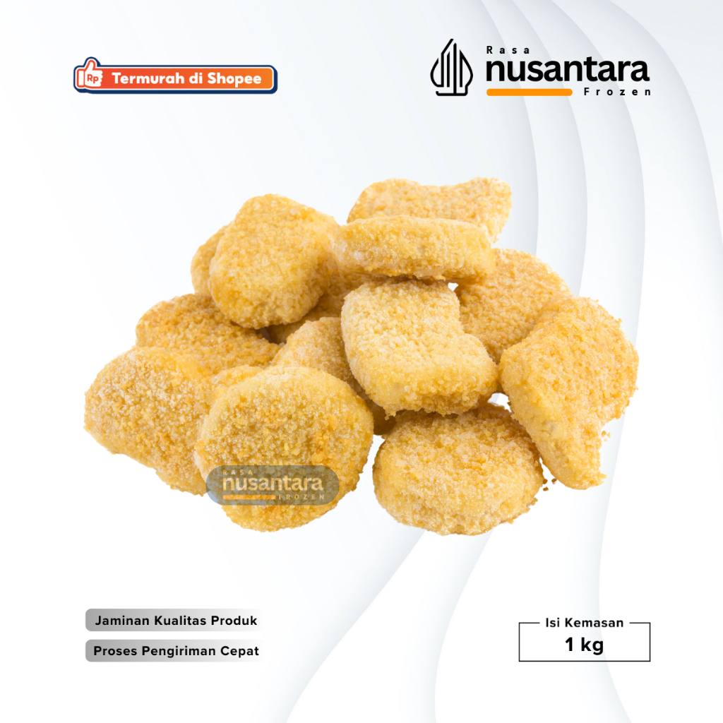 

Nugget Ayam 1KG Halal dan Bergizi Frozen Premium