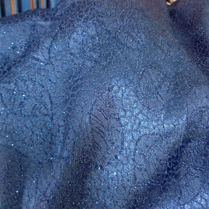 Kain Jaguard Silk Emboss Motif Bunga Premium - Kain Jaguard Glitter - Kain Meteran Cp | Harga Per Se