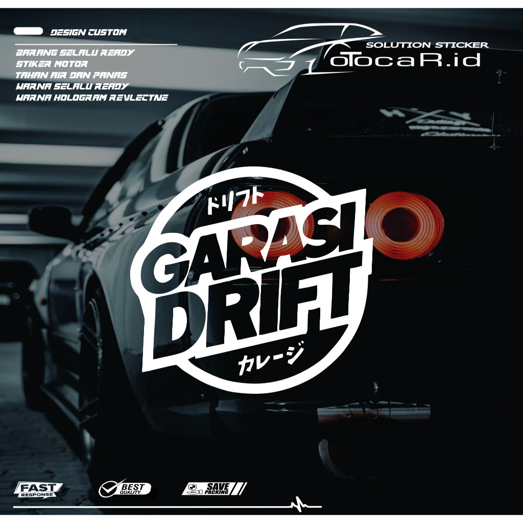 sticker cutting mobil garasi drift | sticker cutting | reflective menyala