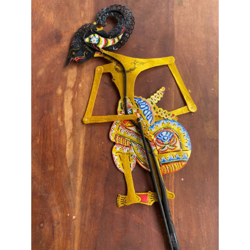 handicraftyogyakarta| wayang kulit Arjuna/Janoko Dagelan Kulit Sapi Gapit Bambu