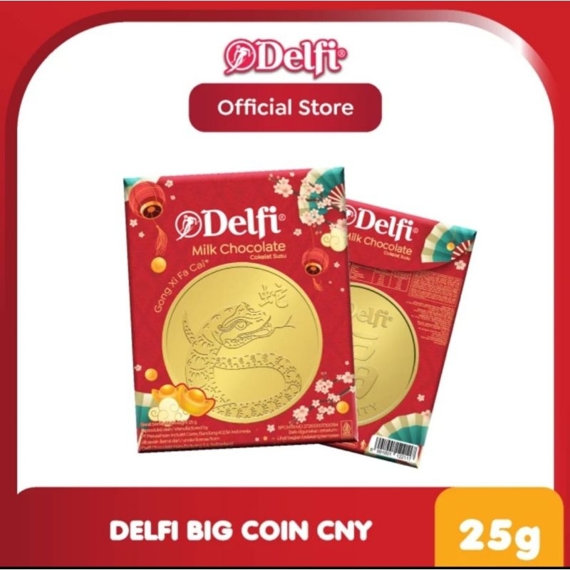 

Delfi Milk Chocolate Koin edisi Imlek shio ular 25gr