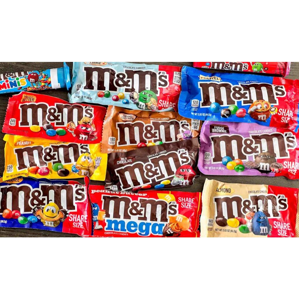 

Permen Coklat Impor Amerika / America Product M&M 40 Gr Rasa Caramel, Caramel Cold Brew, Peanut Butter, Crunchy Cookie, Peanut, Milk Choco, Almonds, Classic Mix, Skittles Original, Smoothies, Tropical