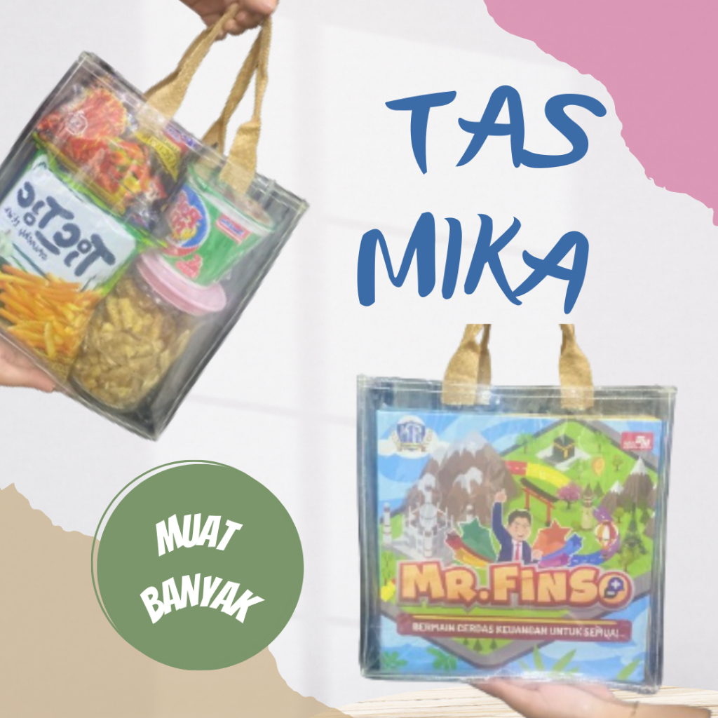 

TAs Mika Tali Webbing Bahan Tebal Tas Hampers Lebaran Tas Souvenir Murah Isi Banyak