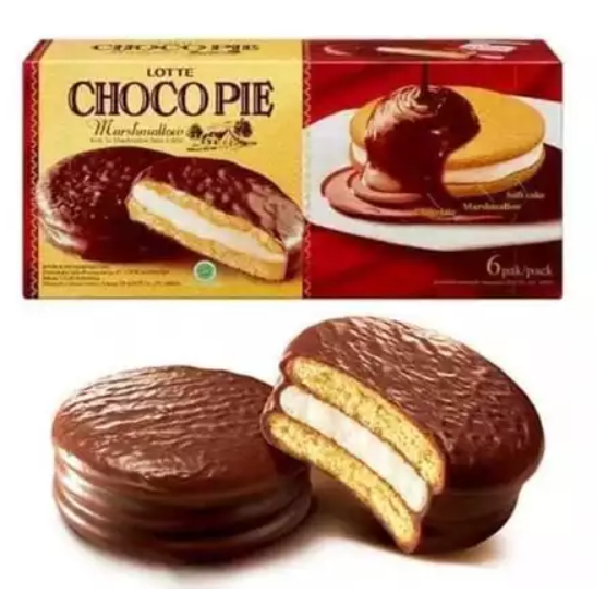 

LOTTE CHOCO PIE MARSHMALLOW BOX / 1 PACK ISI 12 pcs / 28gr