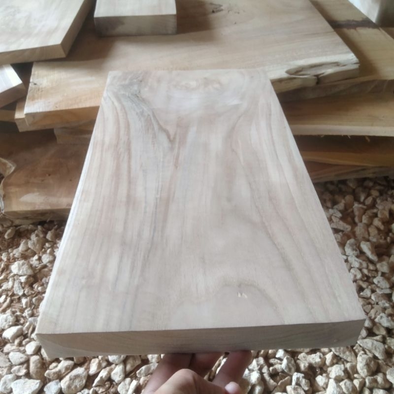 papan jati perhutani Tpk tebal ukuran P45cm xL23x4cm/Talenan kayu jati tebal/