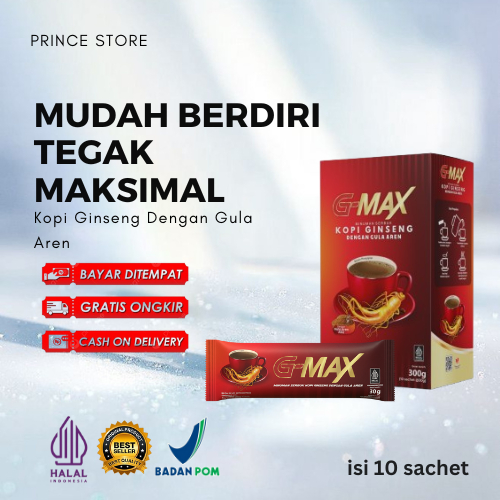 

G-MAX ORIGINAL KOPI HERBAL PRIA P MUDAH BERDIRI & TEGAK MAKSIMAL BPOM PRIVASI AMAN