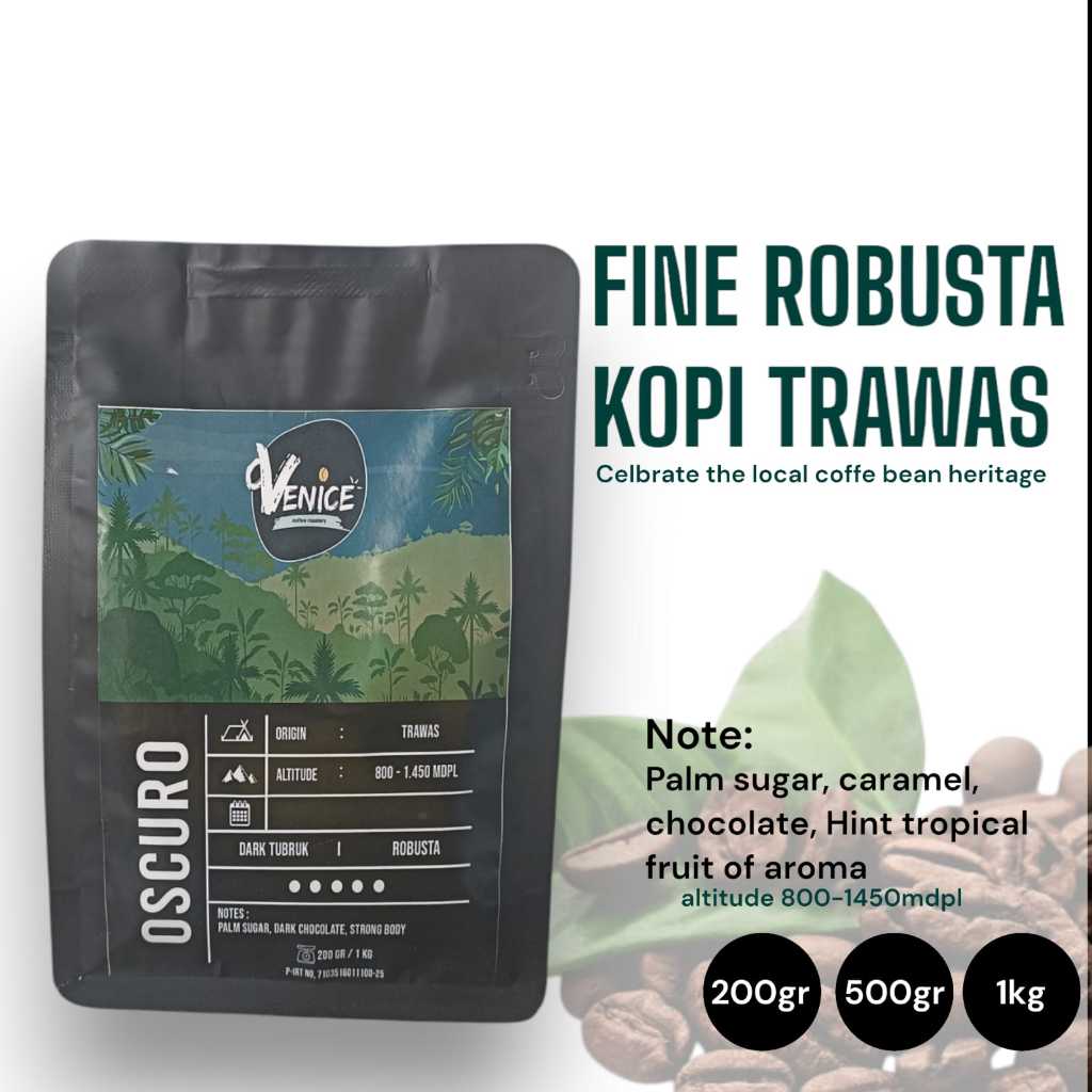

Oscuro Buay kopi Robusta Kopi Trawas komposisi Biji Pilihan Diproses Secara Natural