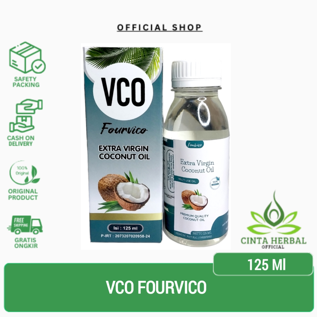 

VCO Fourvico | Extra Virgin Coconut Oil | Minyak Kelapa Murni - 125ml