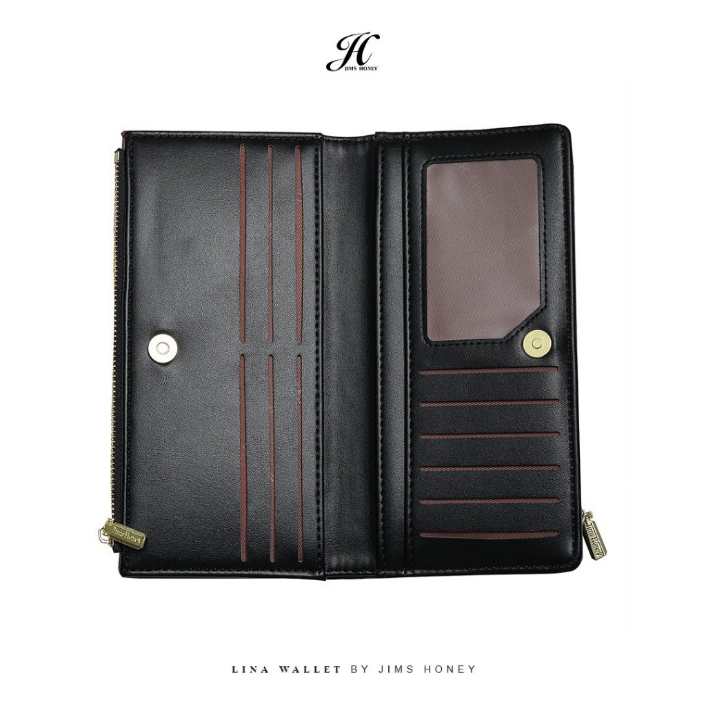 JIMS HONEY LINA WALLET Dompet Lipat Panjang Wanita Cewek Fashion Jimshoney Casual Terbaru