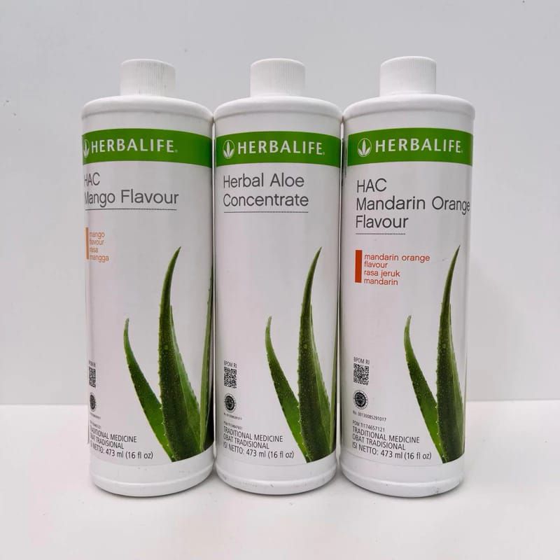 Paket Diskon Herbalife HAC Mango Flavour Concentrate Herbal Aloe(3 botol)