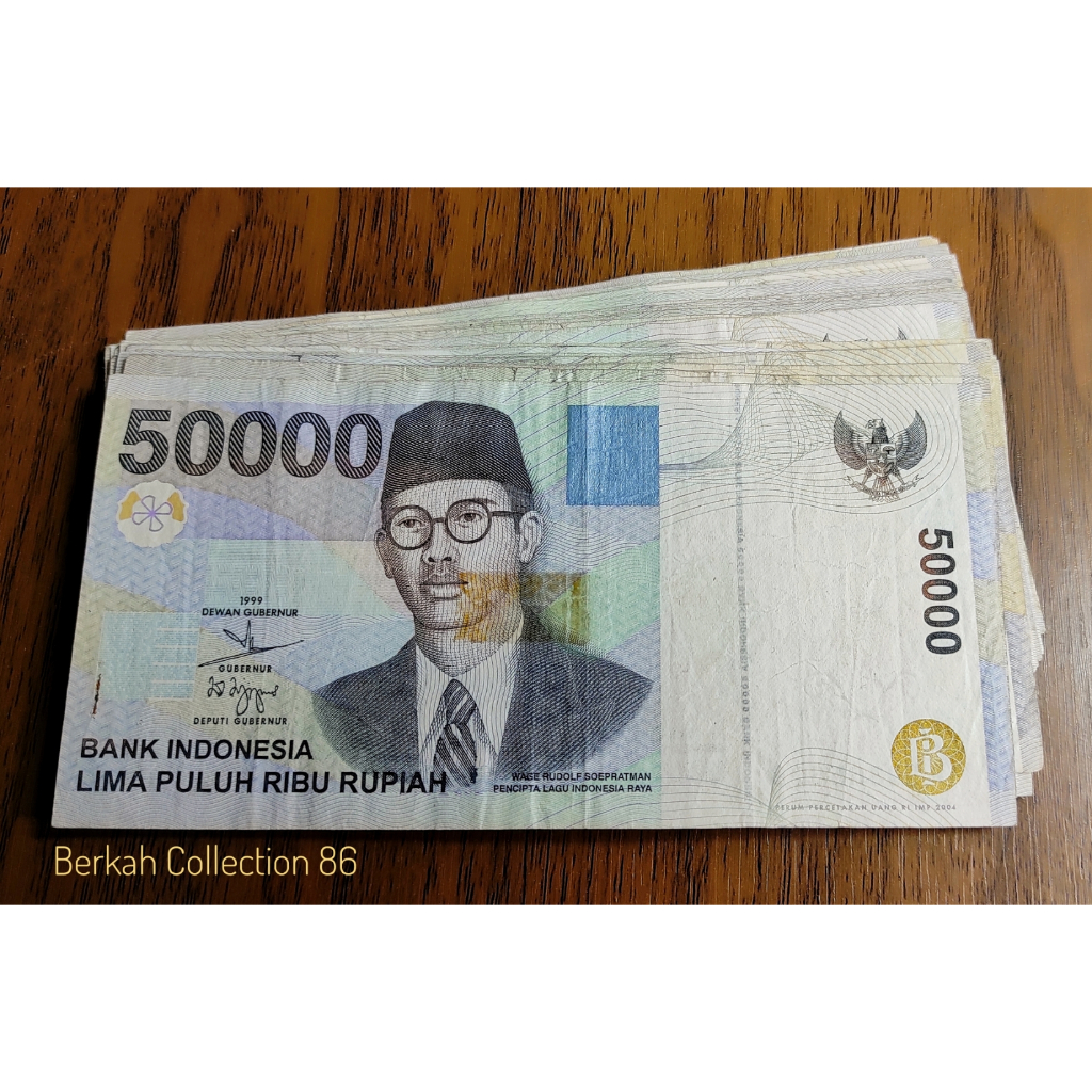 50 Ribu Rupiah Wr Supratman 1998 Bekas Bagus