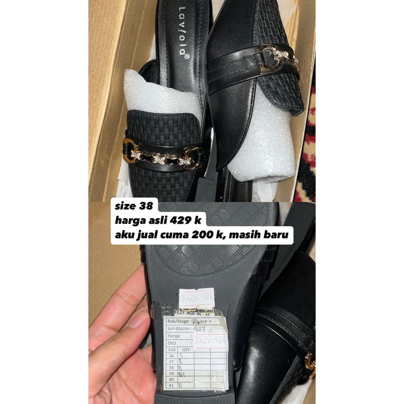 Laviola Sandal Hitam Wanita
