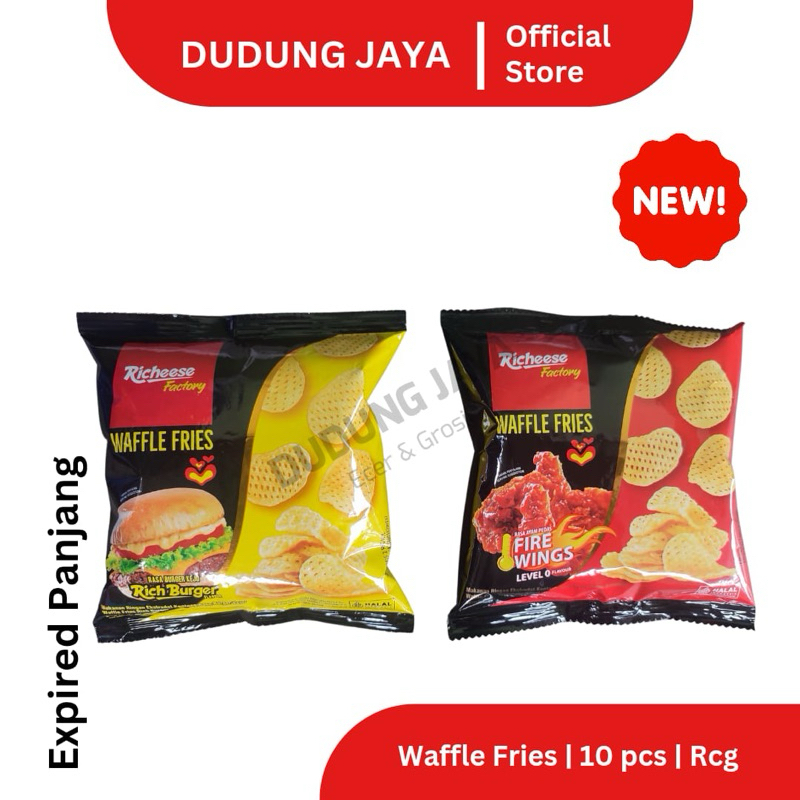 RICHEESE WAFFLE FRIES SNACK KENTANG PEDAS WAFFLE FRIES NABATI