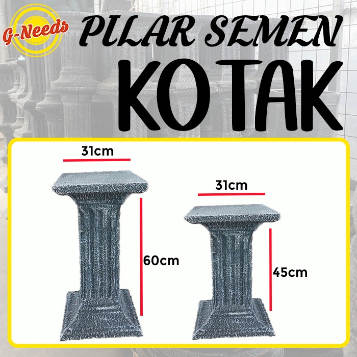 Pilar Semen Pilar Pot Semen Dudukan Pot Kotak 45cm , 60cm