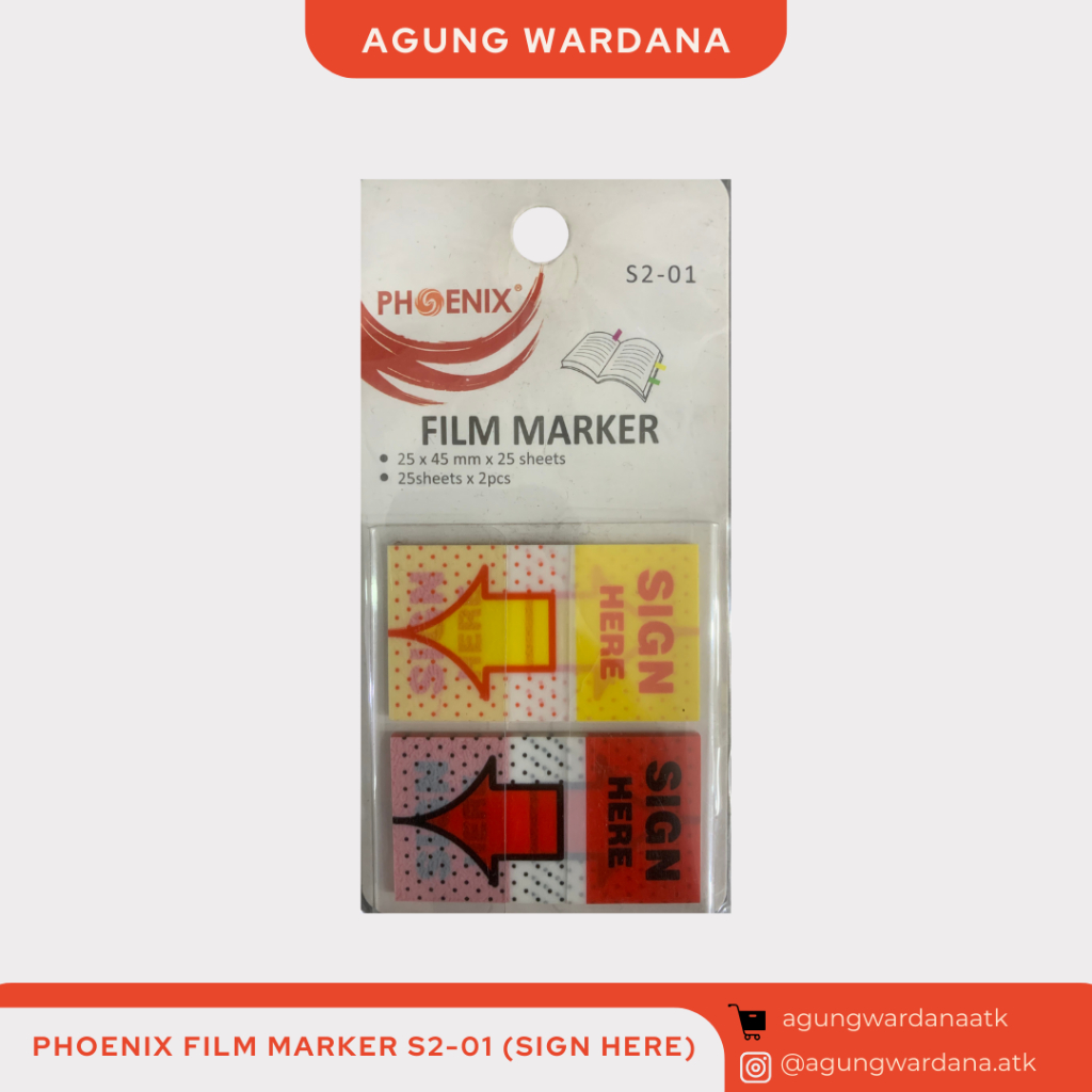 

PHOENIX FILM MARKER STICKY NOTE S2-01 (SIGN HERE)