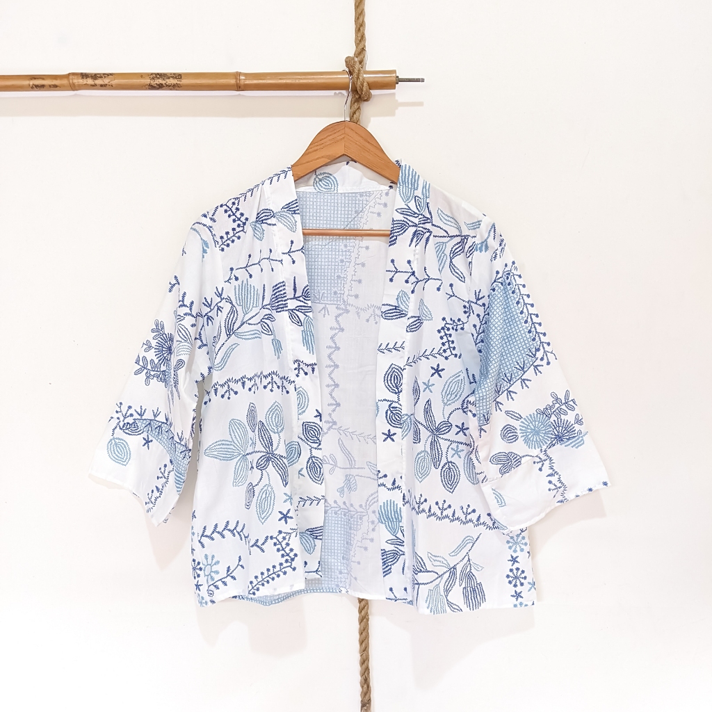 Cardigan Batik Lengan Wanita Outer Katun