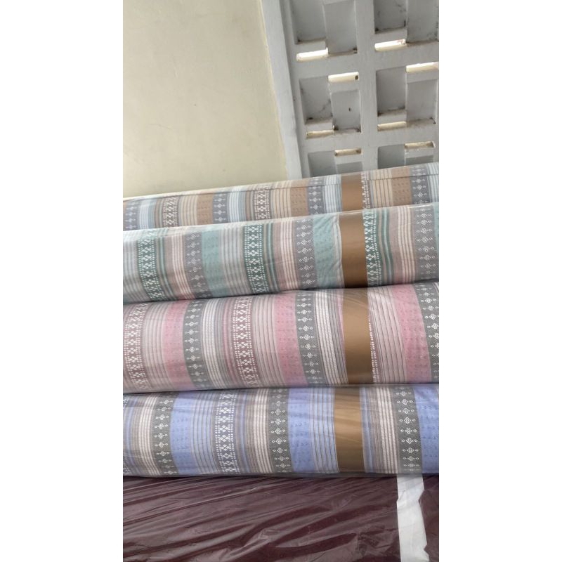 Kain Katun Motif Salur Dobby Yarn Dyed (Gamis Triset Dan Gamis Salafina) lebar 150 cm