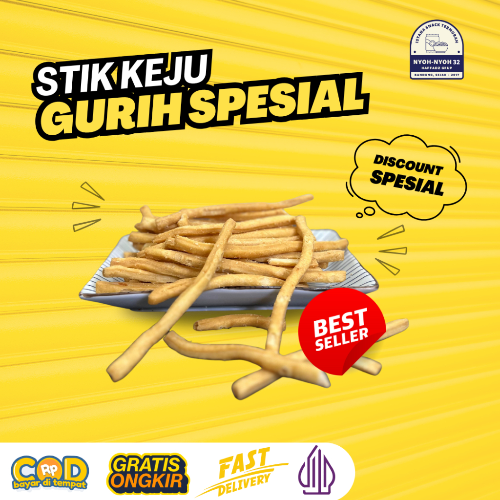 

Stik Keju Renyah Gurih - Cemilan Lezat Kekinian 250gram
