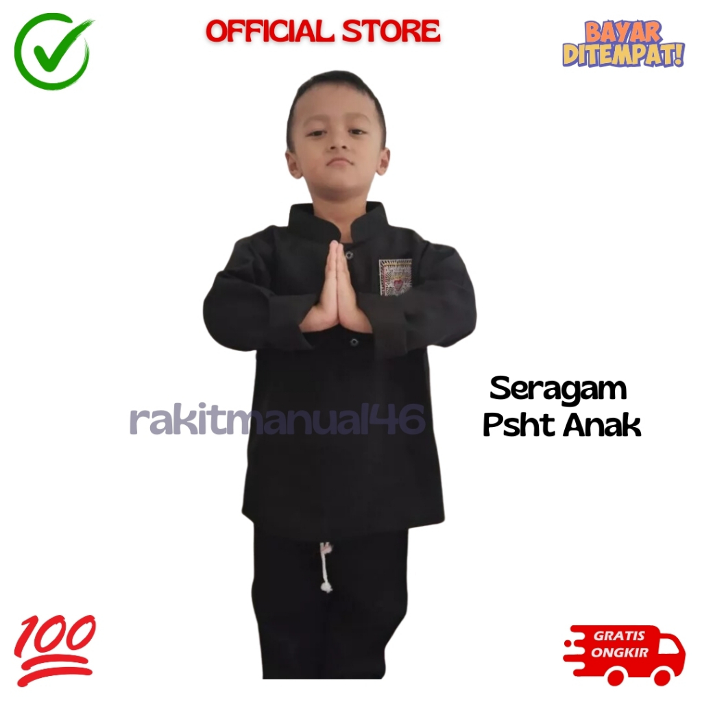 Sakral Siswa Psht Kancing Anak / Seragam Siswa Psht/ Seragam Pencak Silat / Baju Silat