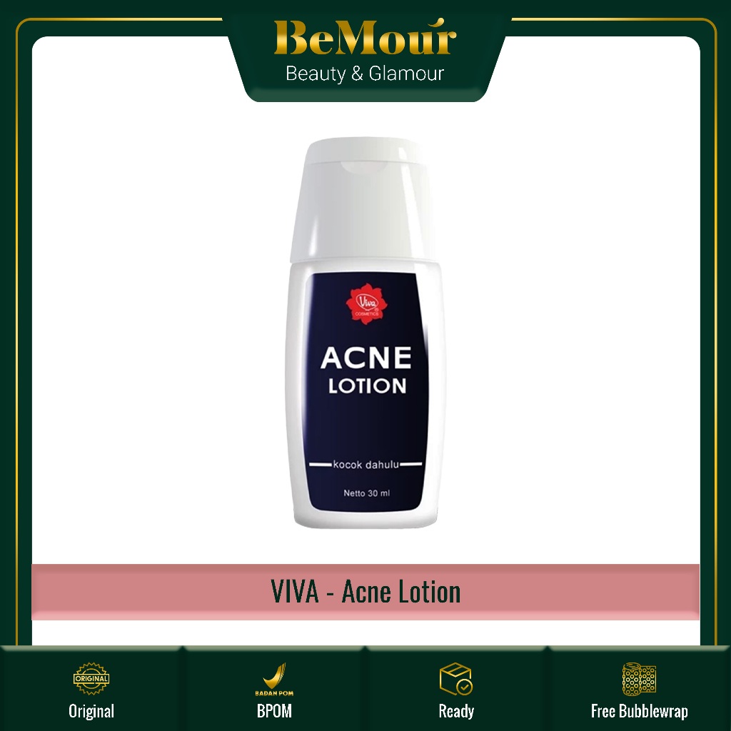 VIVA - ACNE LOTION ( 30 g ) - Lotion Wajah Mengeringkan Jerawat Tea Tree Oil Glycerin Kulit Lembab